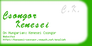 csongor kenesei business card